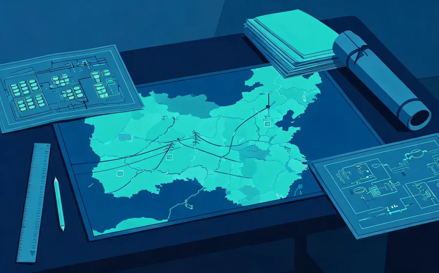Energy storage project planning map and engineering documents